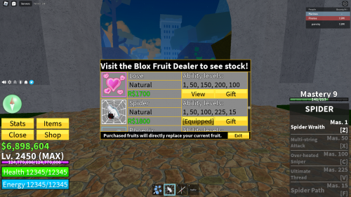 Selling Blox Fruit Accounts (All accounts are mine) prices will