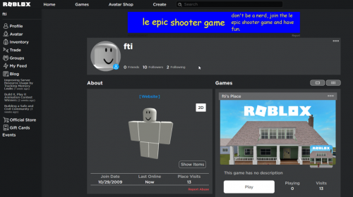 Sold Rare Roblox 3 Character Account Og 2009 Join Date Veteran Playerup Accounts Marketplace Player 2 Player Secure Platform - free 2009 roblox accounts