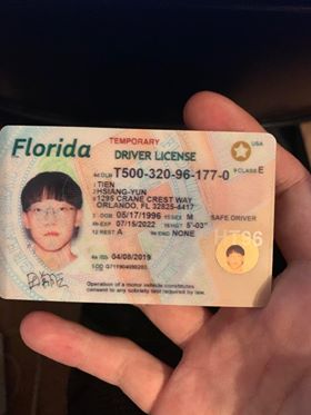 florida temporary identification card