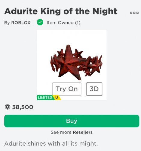 Sold Adurite King Of The Night Playerup Worlds Leading Digital Accounts Marketplace - roblox 500 limiteds