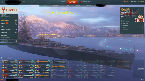 does world of warships sell every premium ship in the shop