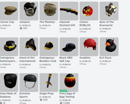 Selling High End 2010 2010 Roblox Account Includes Egg Offsale Items Ultra Rare Look At Images Creepy Zombie Playerup Worlds Leading Digital Accounts Marketplace - roblox eyes of the everworld