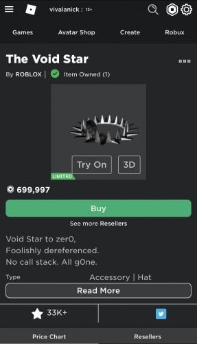 Selling 1 24 Hours The Void Star Playerup Worlds Leading Digital Accounts Marketplace - void star roblox