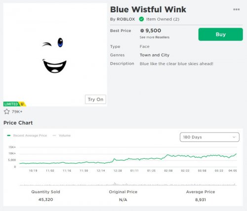 Sold Blue Wistful Wink 10k Robux For 55usd Playerup Worlds Leading Digital Accounts Marketplace - 10k robux for an ad