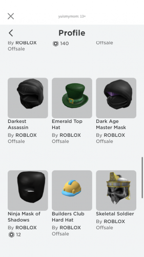 Selling High End 2012 2012 Roblox Account Rare Many Items That Are No Longer Purchasable I Take Offers Playerup Worlds Leading Digital Accounts Marketplace - roblox ninja mask of shadows